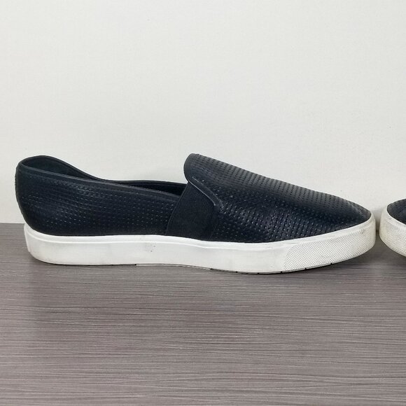 Vince Blair 5 Slip-On Sneaker, Black Leather, Womens Size 8.5 M / 38.5 - Picture 6 of 12